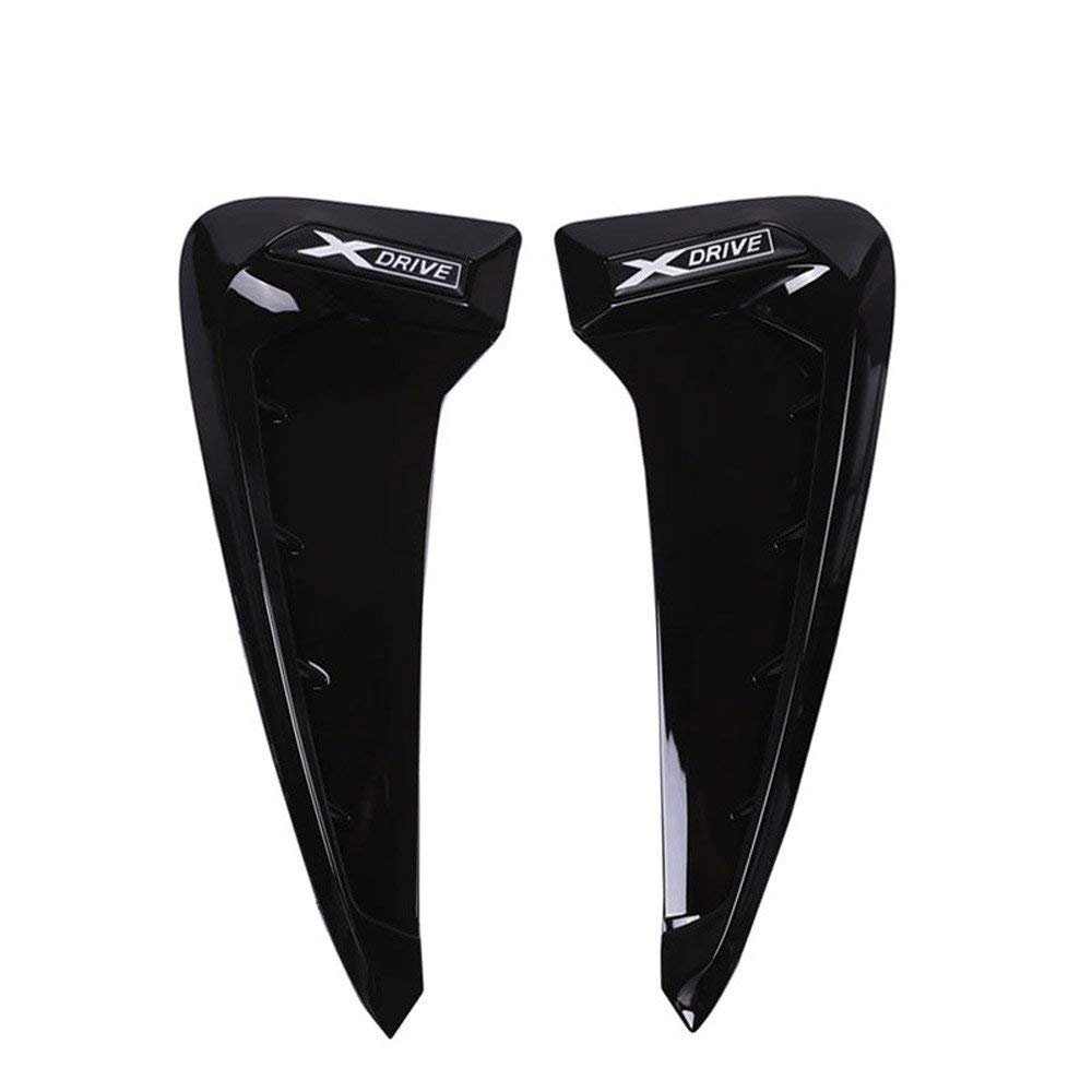 DIYUCAR 2 x ABS-Auto-Frontschutzbleche für Lüftungsschlitze, für X-Serie, X5, F15, X5M, F85, Hai-Gills, Seitenschlitz, Auto-Aufkleber, Zubehör (schwarzes XDrive-Logo) DIYUCAR 2 x ABS-Auto-Frontschutzbleche für Lüftungsschlitze, für X-Serie, X5, F15, X5M, F85, Hai-Gills, Seitenschlitz, Auto-Aufkleber, Zubehör (schwarzes XDrive-Logo) von DIYUCAR