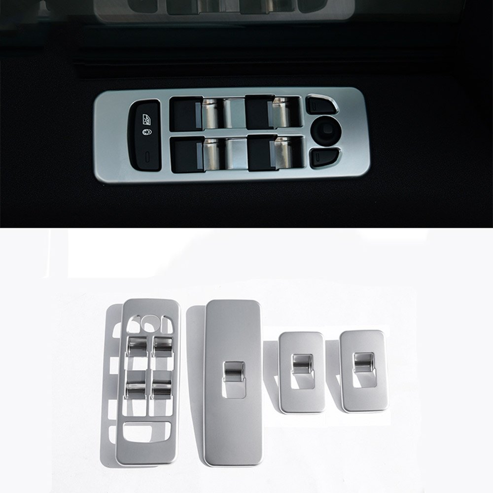 4 x Fenster Lift Schalter Button Abdeckung Trim ABS matt silber für Discovery Sport 2015 2016 2017 von DIYUCAR
