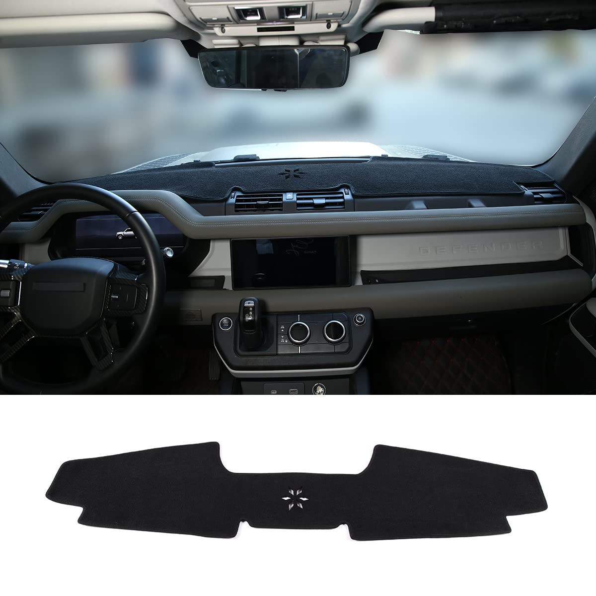 Armaturenbrett-Abdeckmatte, kompatibel mit LR Defender 90 110 130 2020–2025, Auto-Innen-Armaturenbrett-Abdeckung, rutschfeste Matte, Anti-UV-Armaturenbrettabdeckung, Sonnenschutz (Schwarz, Linkslenker Armaturenbrett-Abdeckmatte, kompatibel mit LR Defender 90 110 130 2020–2025, Auto-Innen-Armaturenbrett-Abdeckung, rutschfeste Matte, Anti-UV-Armaturenbrettabdeckung, Sonnenschutz (Schwarz, Linkslenker von DIYUCAR
