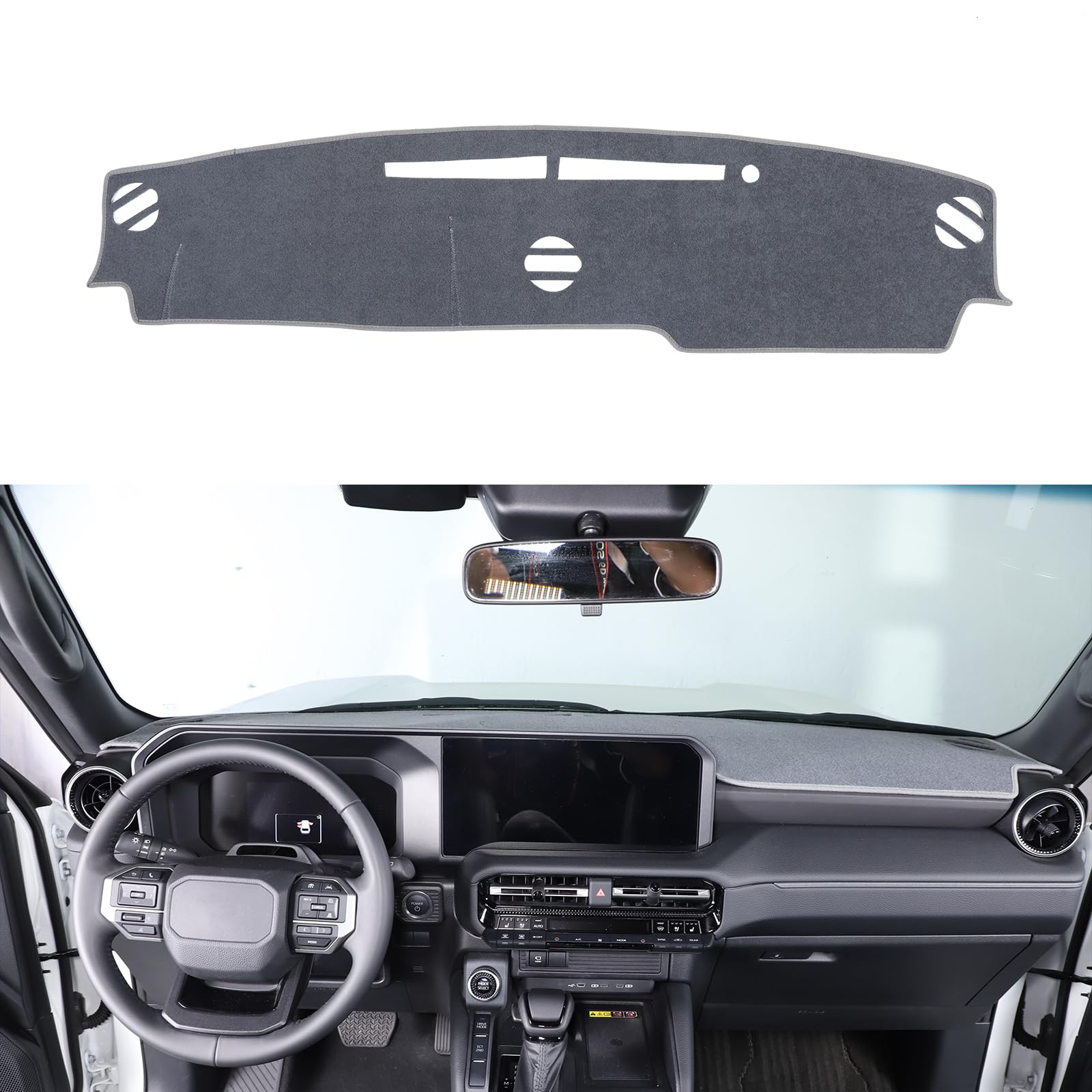 Armaturenbrett-Abdeckung, kompatibel mit Toyota Land Cruiser Prado LC250 J250 2024 2025, Auto-Innen-Armaturenbrett-Abdeckung, rutschfeste Matte, Anti-UV-Armaturenbrettabdeckung, Sonnenschutz (grau Armaturenbrett-Abdeckung, kompatibel mit Toyota Land Cruiser Prado LC250 J250 2024 2025, Auto-Innen-Armaturenbrett-Abdeckung, rutschfeste Matte, Anti-UV-Armaturenbrettabdeckung, Sonnenschutz (grau von DIYUCAR