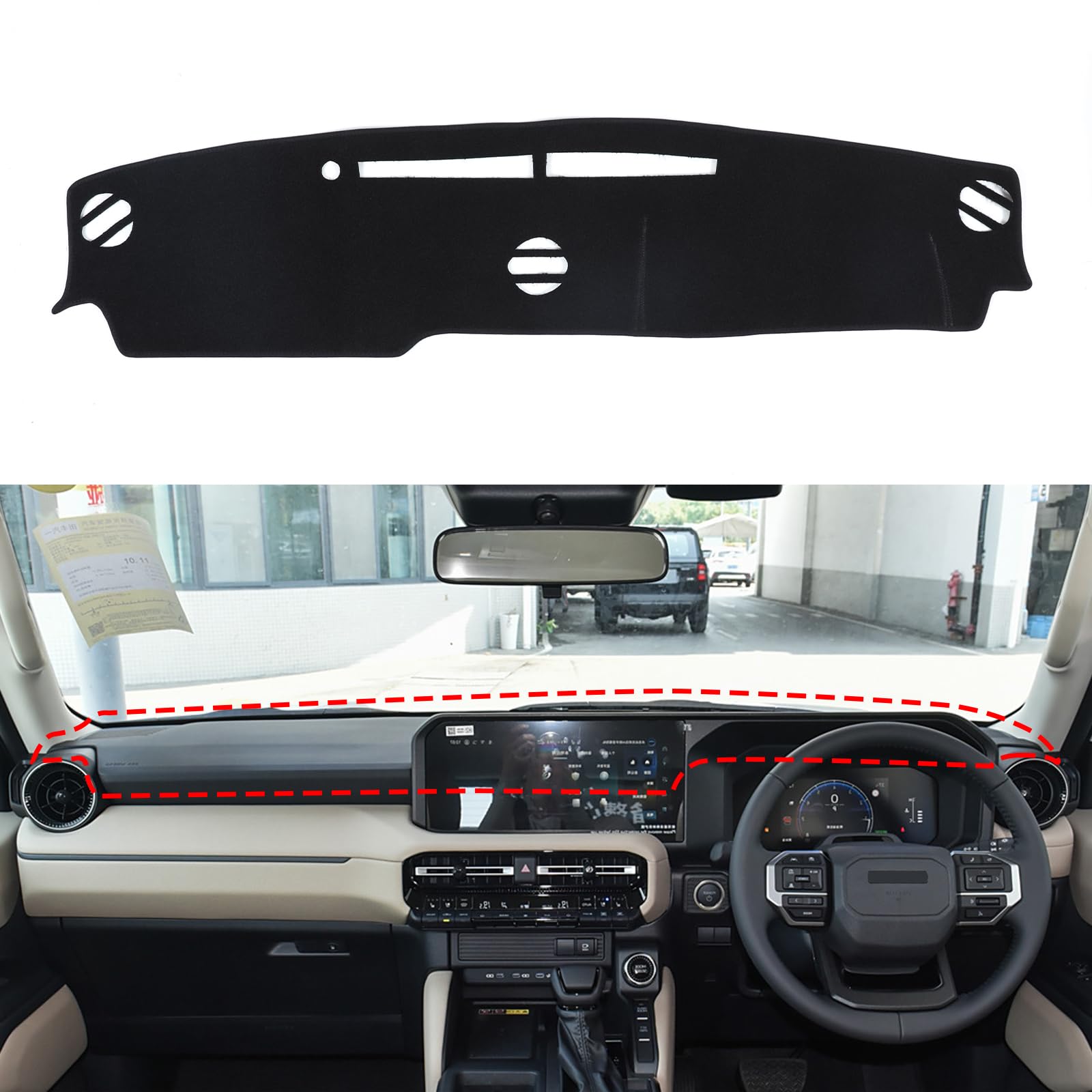 Armaturenbrettabdeckung Matte Kompatibel mit Toyota Land Cruiser Prado LC250 J250 2024 2025 Auto Innenraum Armaturenbrett-Abdeckung Anti-Rutsch-Matte Anti-UV Armaturenbrettabdeckung Sonnenschutz Armaturenbrettabdeckung Matte Kompatibel mit Toyota Land Cruiser Prado LC250 J250 2024 2025 Auto Innenraum Armaturenbrett-Abdeckung Anti-Rutsch-Matte Anti-UV Armaturenbrettabdeckung Sonnenschutz von DIYUCAR