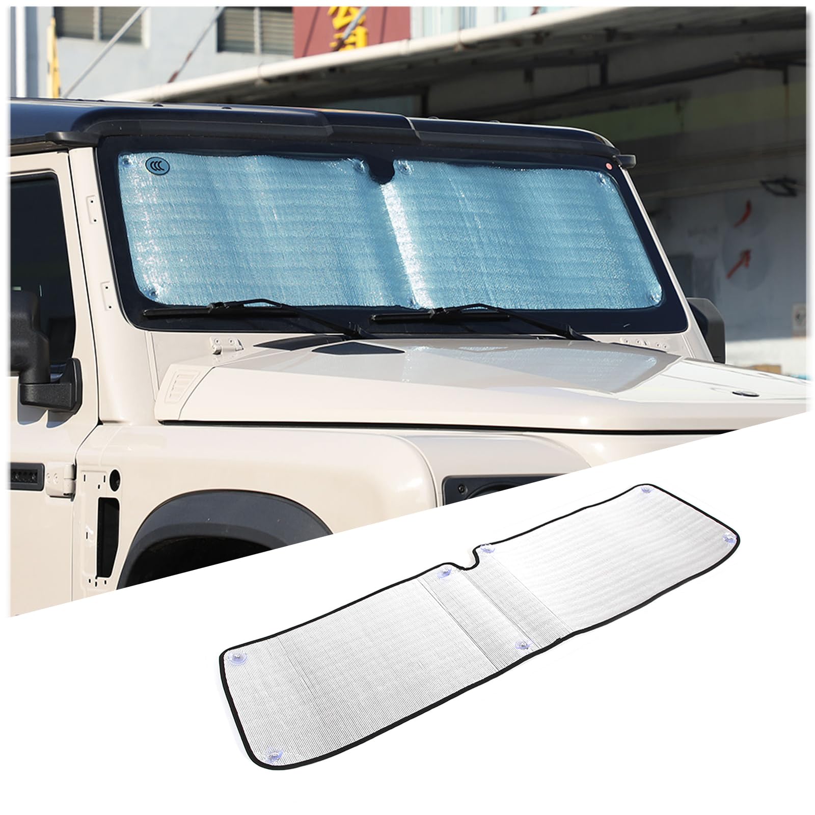 Auto-Sonnenblende, Auto-Sonnenblende, Faltbare Auto-Sonnenblende Windschutzscheibe für Ineos Grenadier 2020-2024 (1 Stück Sonnenschutz für die Frontscheibe) von DIYUCAR