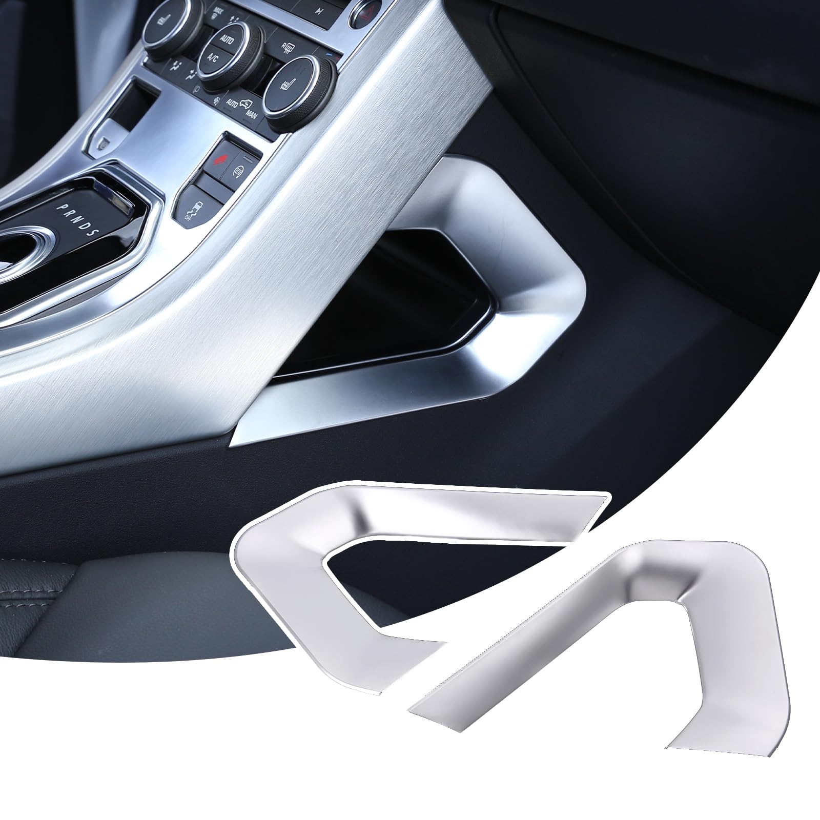 Autozubehör Mitteldekoration U-Form Rahmen Verkleidung ABS matt silber für Rangerover Evoque 2012–2017 Autozubehör Mitteldekoration U-Form Rahmen Verkleidung ABS matt silber für Rangerover Evoque 2012–2017 von DIYUCAR