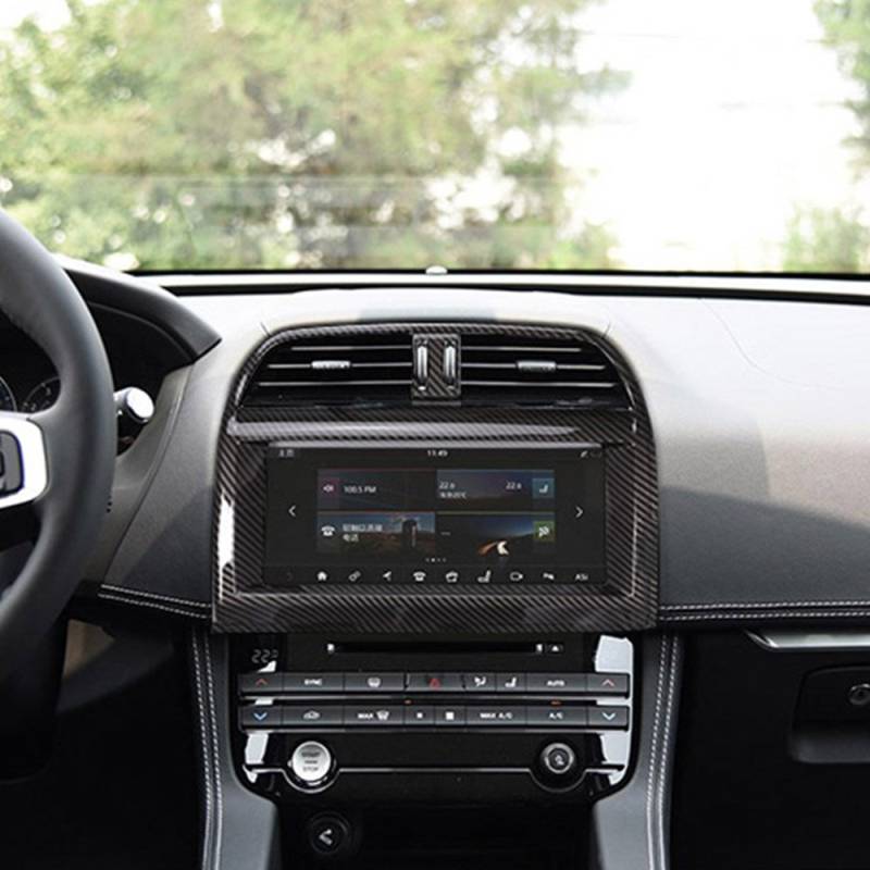 Carbon Faser Stil ABS Chrom Auto Navigation Rahmen Rand für XE XEL f-pace X761 F Pace von DIYUCAR