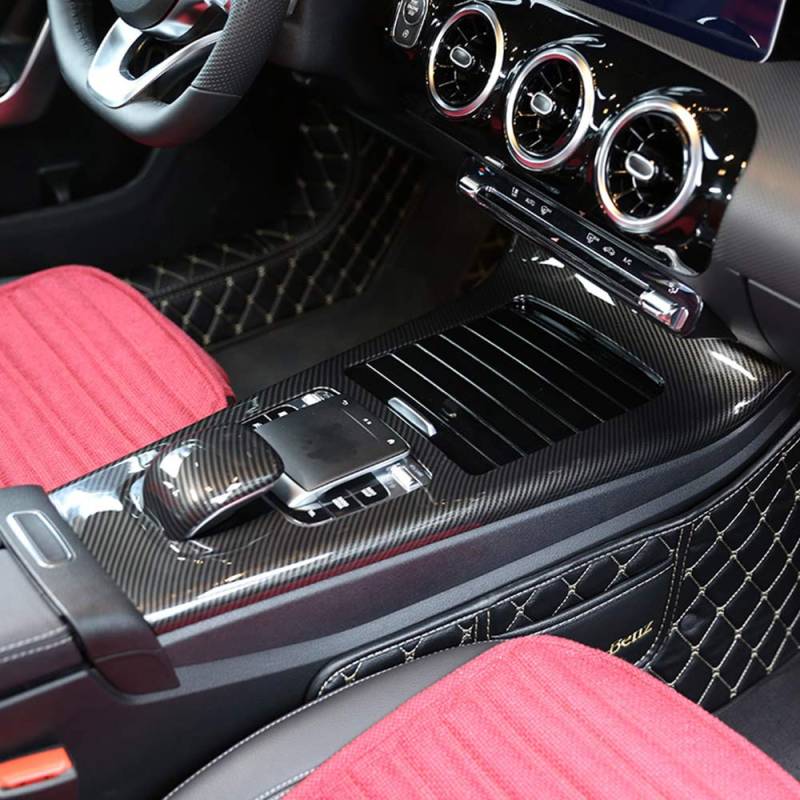 DIYUCAR Kohlefaser-Stil ABS Auto Mittelkonsole Schutz Rahmen Verkleidung für Benz A Klasse W177 2019 Zubehör von DIYUCAR