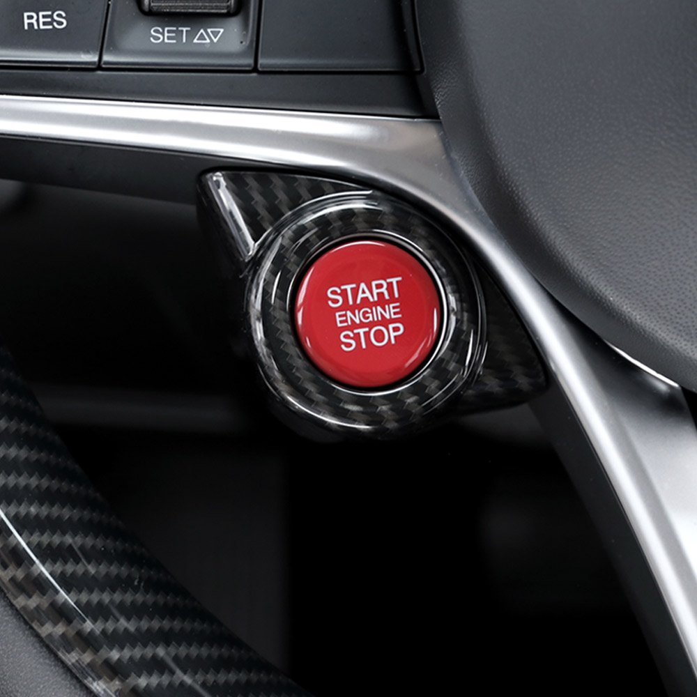Carbon Style für Giulia Stelvio 2017 2018 ABS Kunststoff Auto Start Motor Stop Verkleidung Zubehör Carbon Style für Giulia Stelvio 2017 2018 ABS Kunststoff Auto Start Motor Stop Verkleidung Zubehör von DIYUCAR