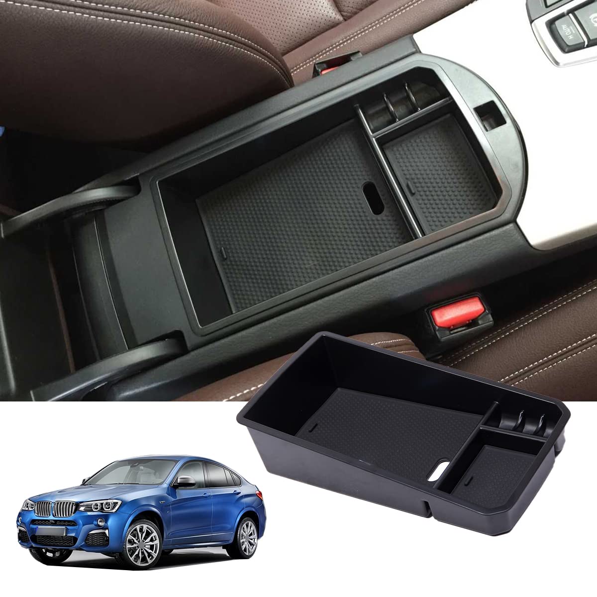 Zentrale Aufbewahrungsbox Handschuh Armlehne Box Tray für X3 f25 2011-2016 / X4 f26 2014 2015 2016 Zubehör Auto Styling von DIYUCAR