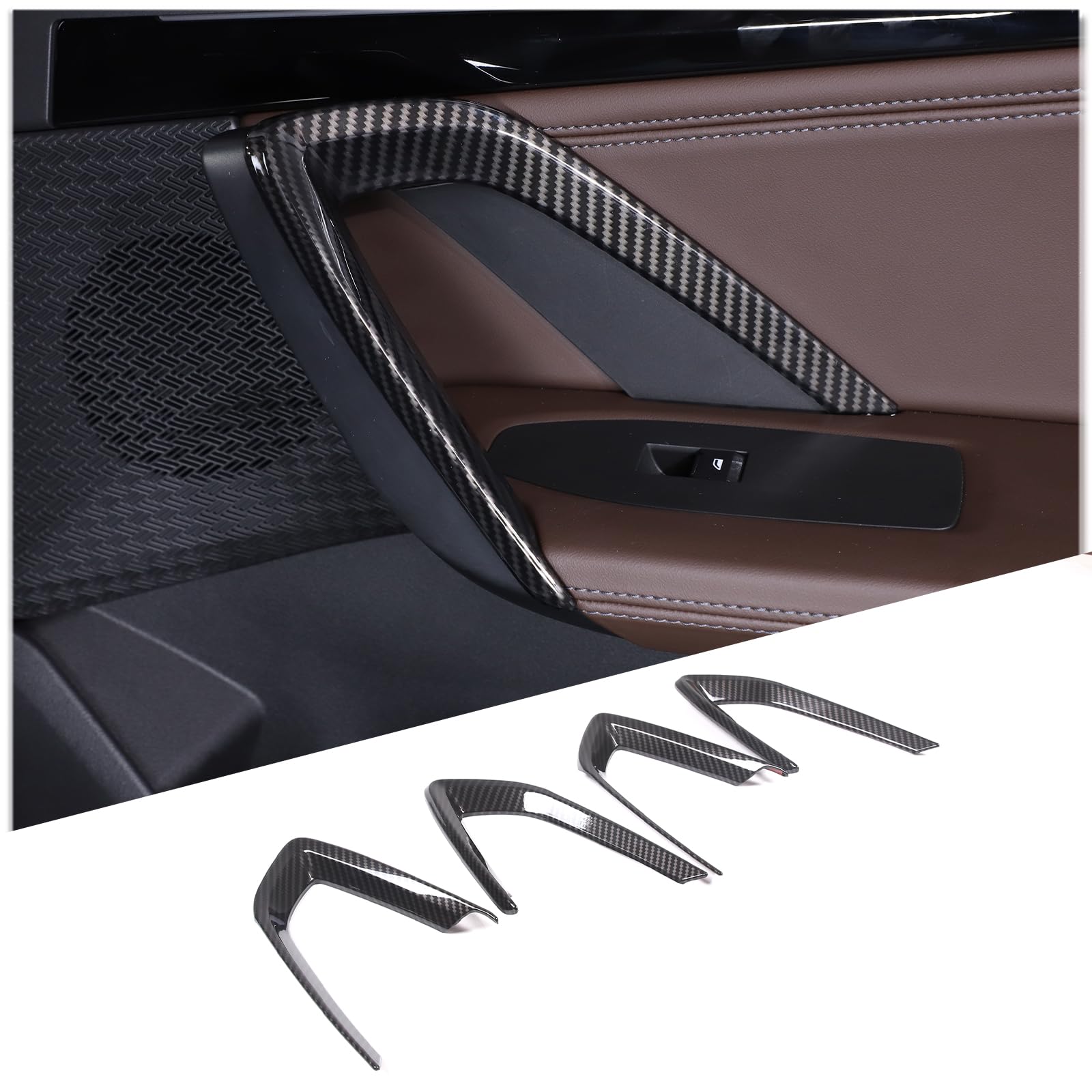 DIYUCAR ABS Kunststoff Auto Innentür Seite Armlehne Abdeckung Griff Zierleiste Für B-M-W X1 U11 2023-2024 Autozubehör DIYUCAR ABS Kunststoff Auto Innentür Seite Armlehne Abdeckung Griff Zierleiste Für B-M-W X1 U11 2023-2024 Autozubehör von DIYUCAR