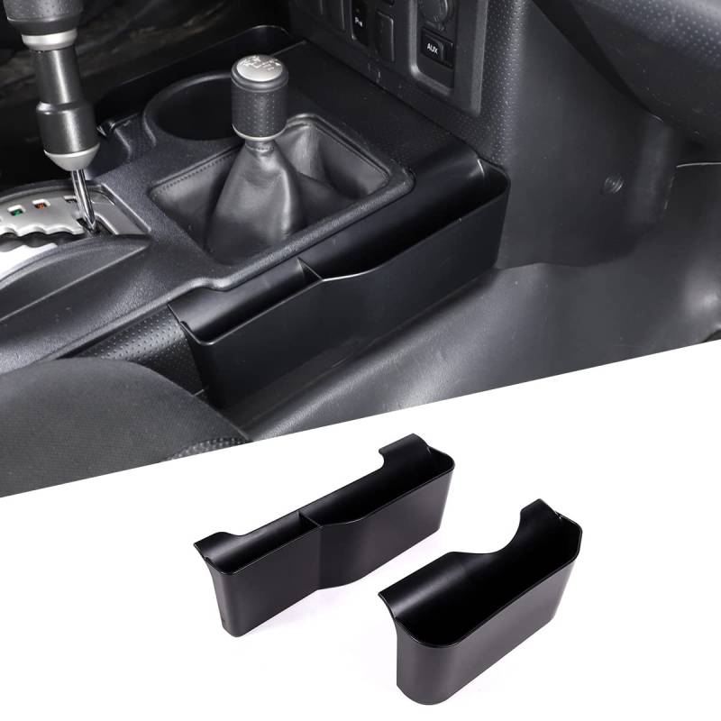 DIYUCAR ABS Kunststoff Auto Mittelkonsole Schaltplatte Seitenaufbewahrung Box Halter Organizer Tablett für Toyota FJ Cruiser 2007-2021 Zubehör von DIYUCAR