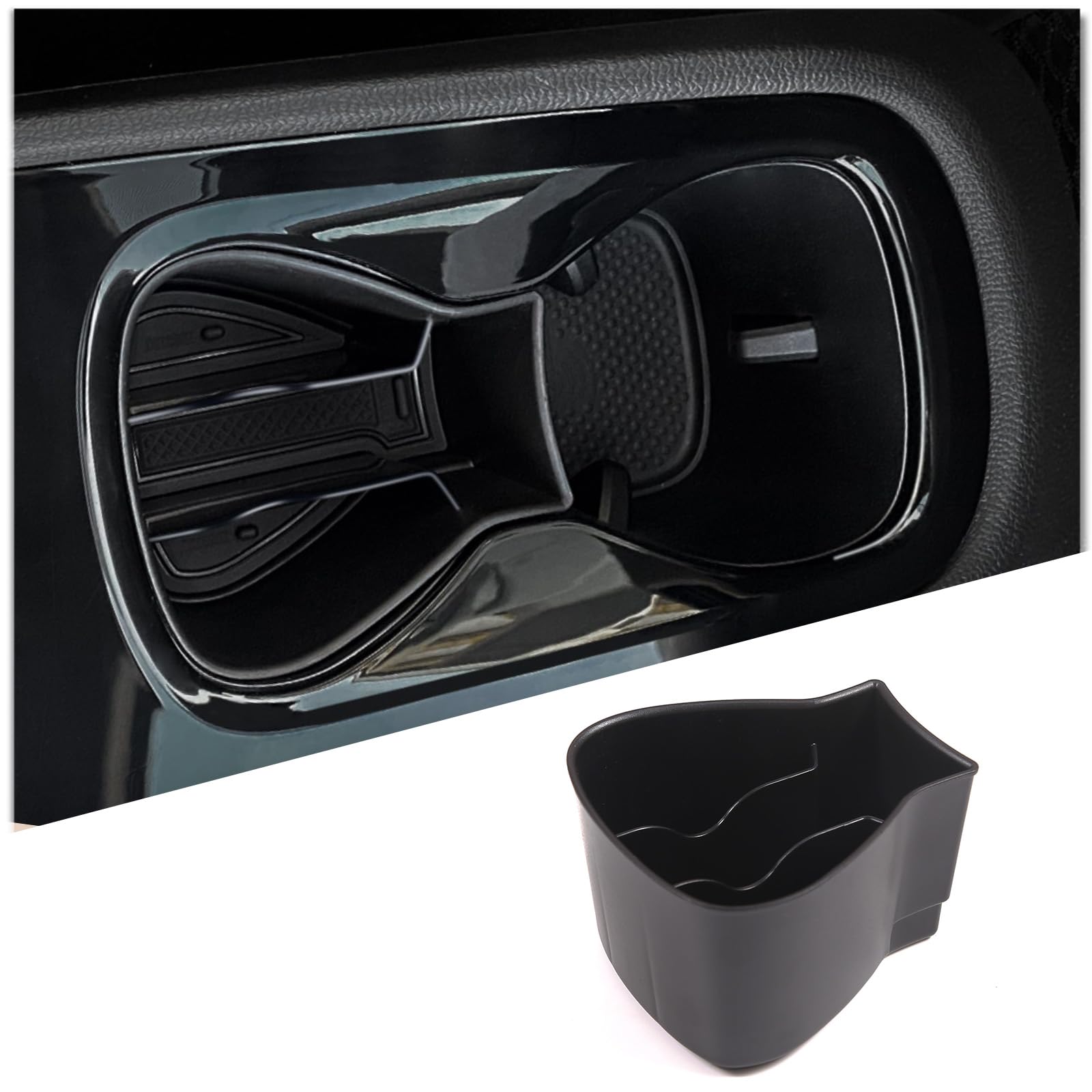 DIYUCAR Auto Mittelkonsole Getränkehalter Aufbewahrungsbox Organizer Tray für VW ID.3 ID3 ID 3 Auto Zubehör von DIYUCAR