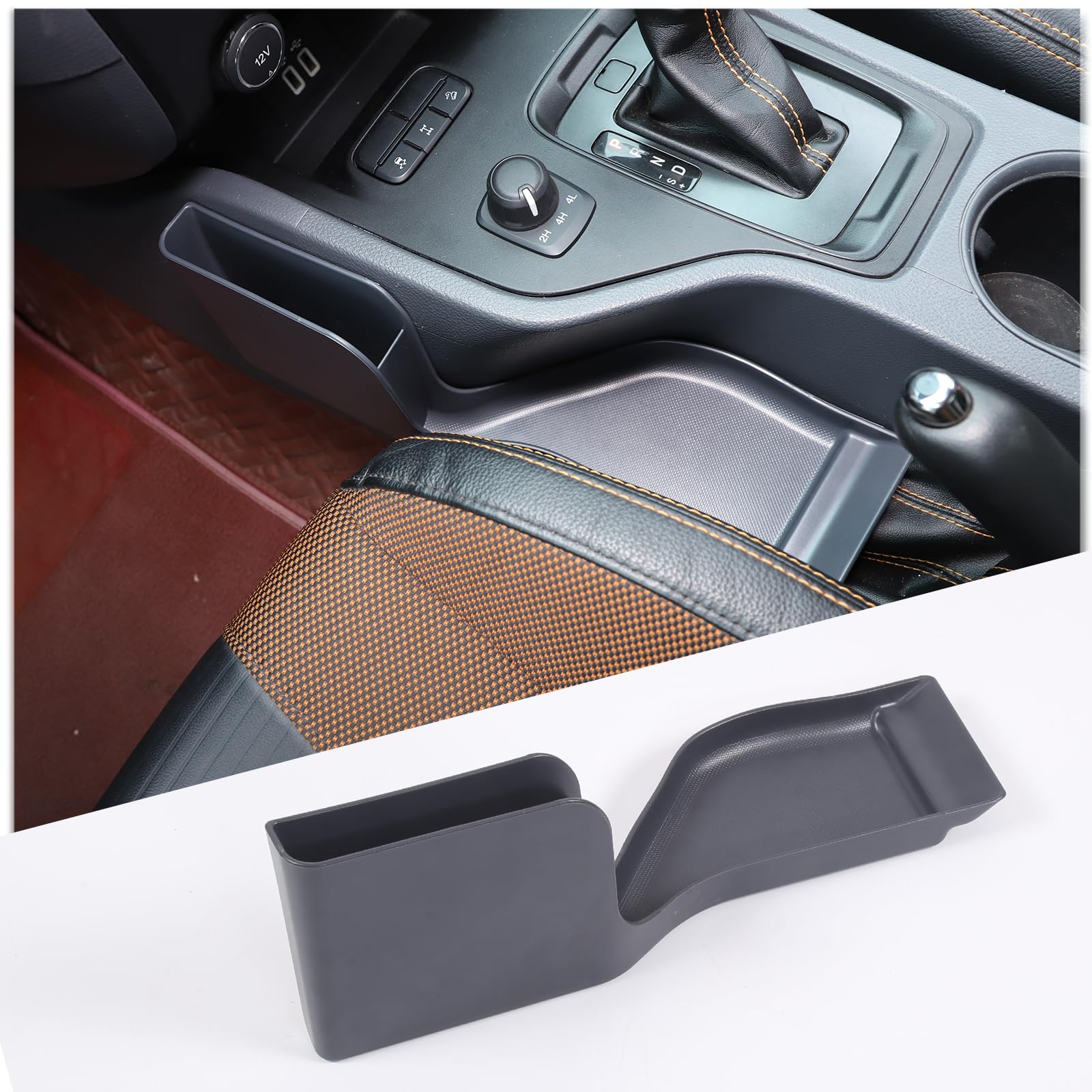 DIYUCAR Auto-Mittelkonsole Handbremse Telefon Karte Aufbewahrungsbox Gangschaltung Tablett Organizer für Ford Ranger 2015–2021 Autozubehör von DIYUCAR