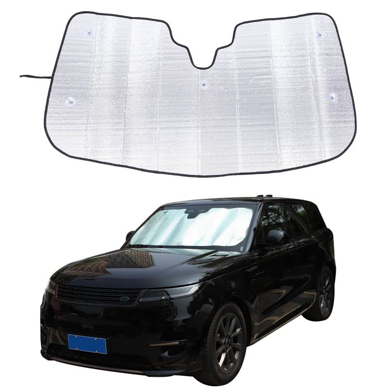 DIYUCAR Auto Windschutzscheibe Sonnenschutz Kompatibel mit Range Rover Sport 2023-2025, Sonnenschutz Auto Frontscheibe, Sonnenblende Vorne Faltbar, Blockiert UV-Strahlen Sonnenblende Schutz von DIYUCAR
