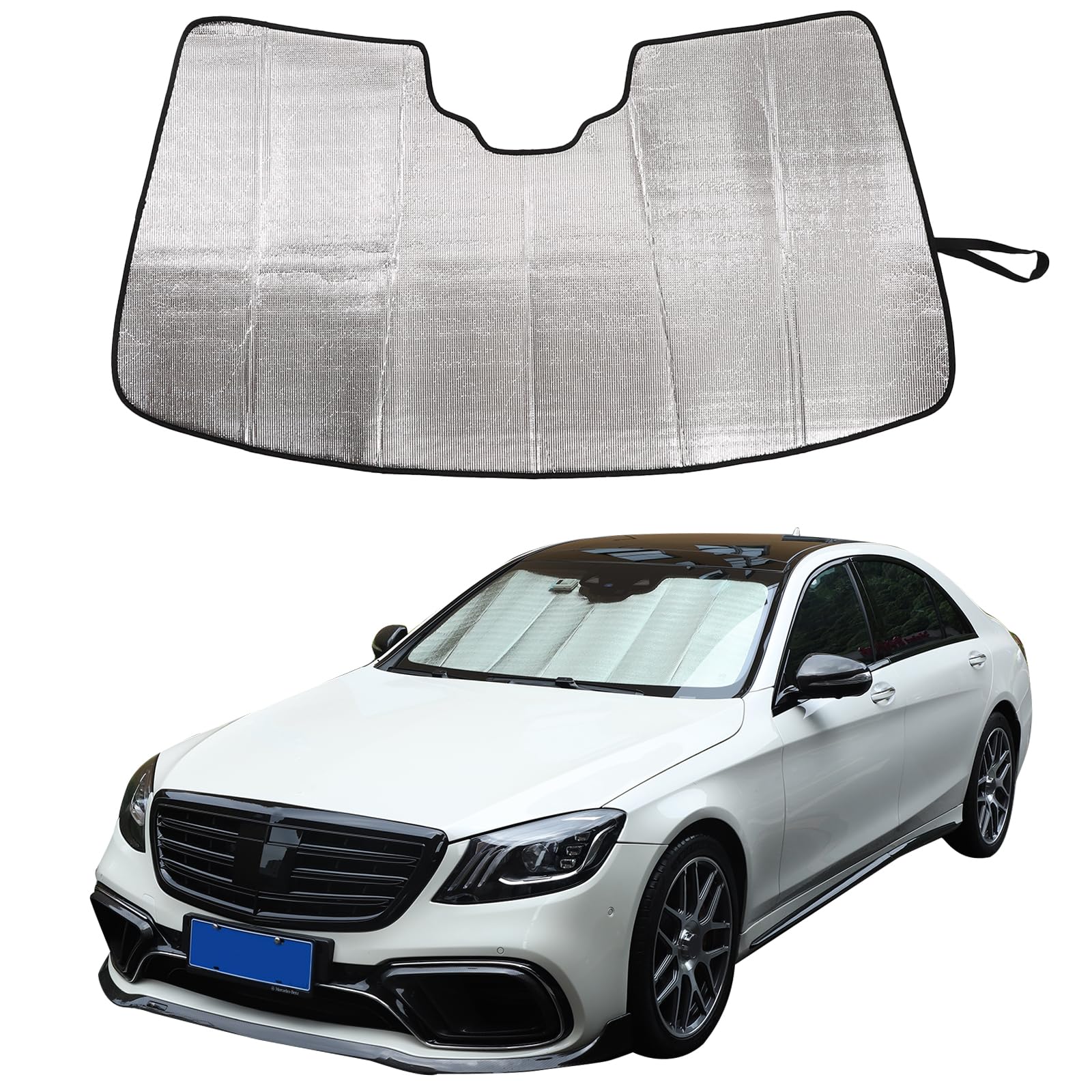 DIYUCAR Auto Windschutzscheibe Sonnenschutz Kompatibel mit S Class W222 2014-2020, Sonnenschutz Auto Frontscheibe, Sonnenblende Vorne Faltbar, Blockiert UV-Strahlen Sonnenblende Schutz DIYUCAR Auto Windschutzscheibe Sonnenschutz Kompatibel mit S Class W222 2014-2020, Sonnenschutz Auto Frontscheibe, Sonnenblende Vorne Faltbar, Blockiert UV-Strahlen Sonnenblende Schutz von DIYUCAR