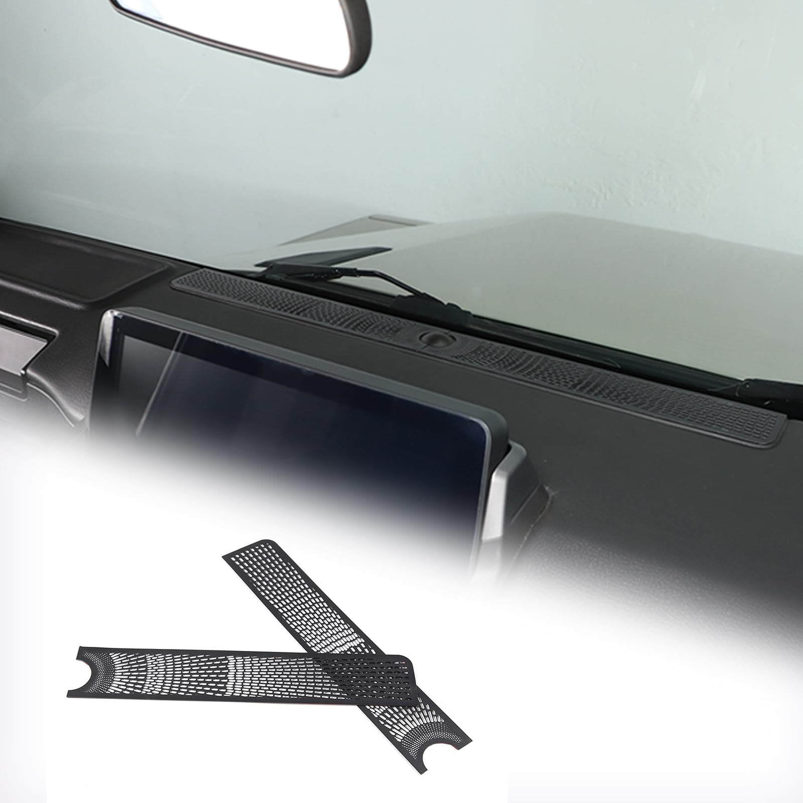 DIYUCAR Edelstahl Auto Armaturenbrett Luftauslass Anti-Blockierung Mesh Abdeckung Dekoration Kompatibel mit Ineos Grenadier 2020-2024 Autozubehör DIYUCAR Edelstahl Auto Armaturenbrett Luftauslass Anti-Blockierung Mesh Abdeckung Dekoration Kompatibel mit Ineos Grenadier 2020-2024 Autozubehör von DIYUCAR