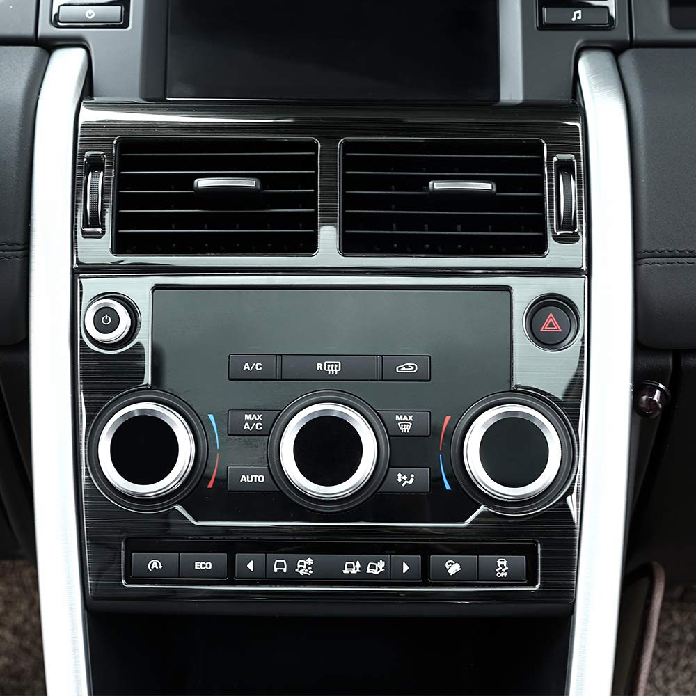 DIYUCAR Edelstahl schwarz gebürstet Auto Mittelkonsole Mode Button Box Rahmen Verkleidung für Landrover Discovery Sport 2015–2019 von DIYUCAR