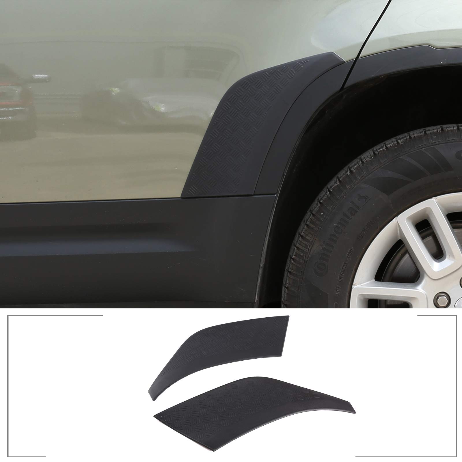 DIYUCAR Für LR Defender 110 2020 2021 ABS Schwarz Anti-Kratzer Schutzhülle Rahmen Verkleidung Aufkleber Autozubehör (Hintertürseite) von DIYUCAR