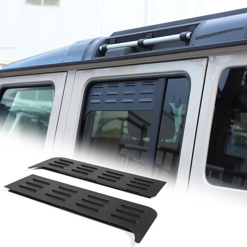 DIYUCAR Lüftungsblende für hintere Seitenfenster, kompatibel mit Ineos Grenadier 2020–2024, Zubehör, Außendekoration aus Aluminiumlegierung, 2 Stück von DIYUCAR