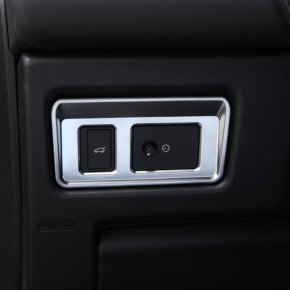 Für Discovery Sport 2015–2018 Auto ABS Innen Silber matt Schwanz Tür Schalter Button Rahmen Rand von DIYUCAR