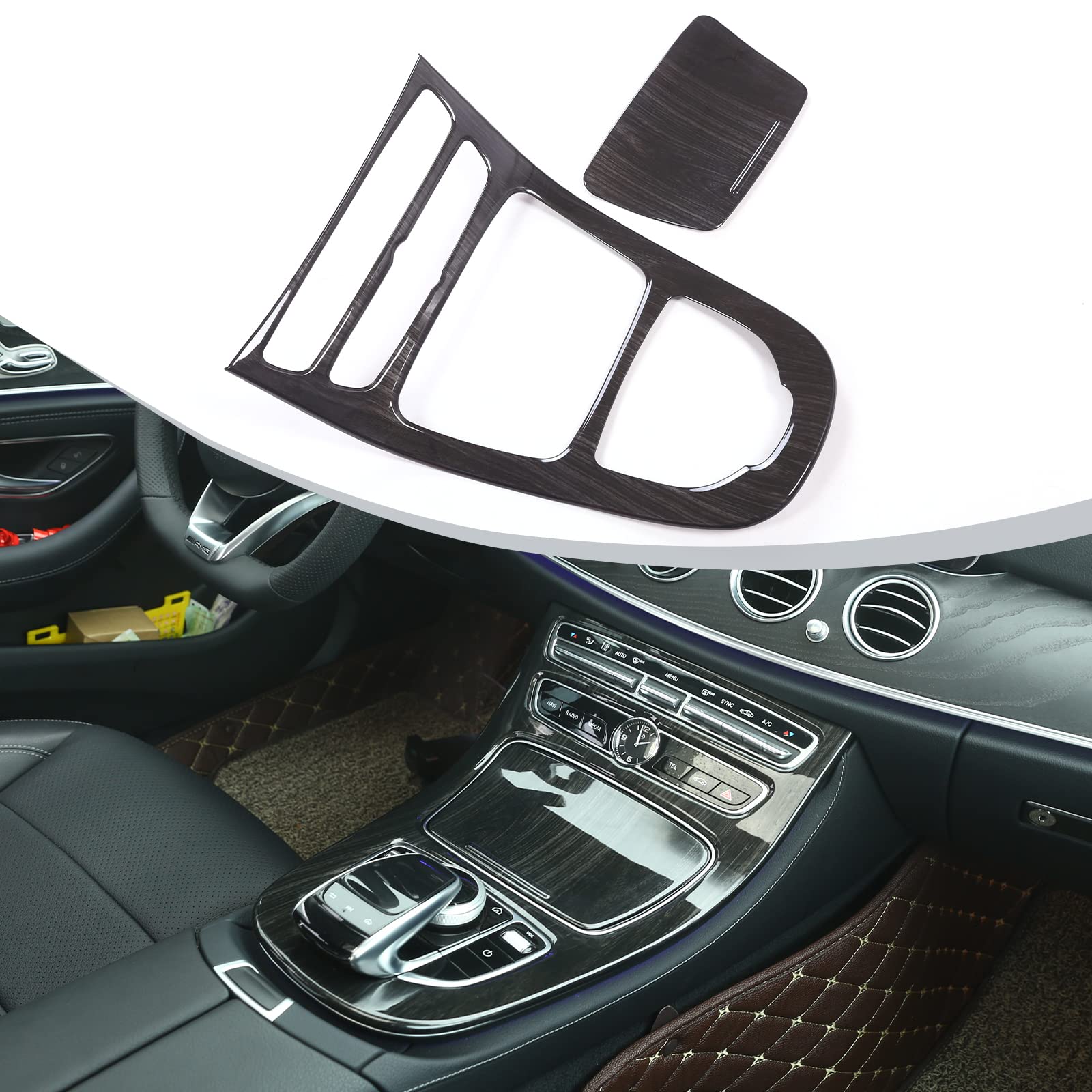 Auto Innen ABS Kunststoff Mittelkonsole Gear Panel Rahmen Cover Trim Aufkleber für MB E-Klasse-2016 2017 2018 rechts und links Hand Treiber von DIYUCAR