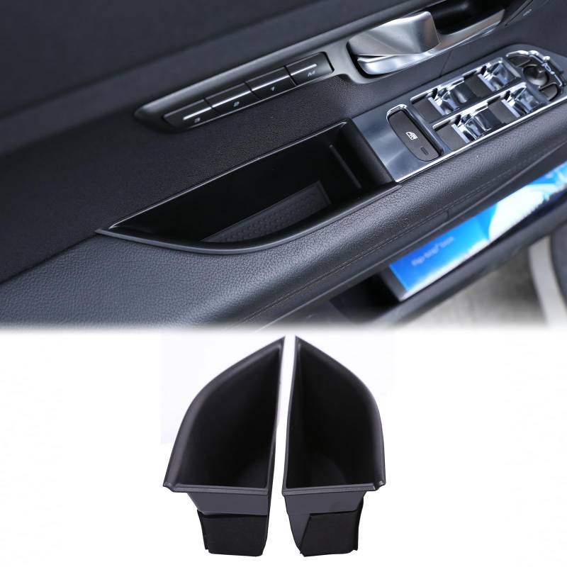 Aufbewahrungsbox für Evoque 2016 2017 2018 Autotür-Aufbewahrungsbox Handschuh-Behälterhalter Tablett Zubehör (2 Stück Vordertür) von DIYUCAR