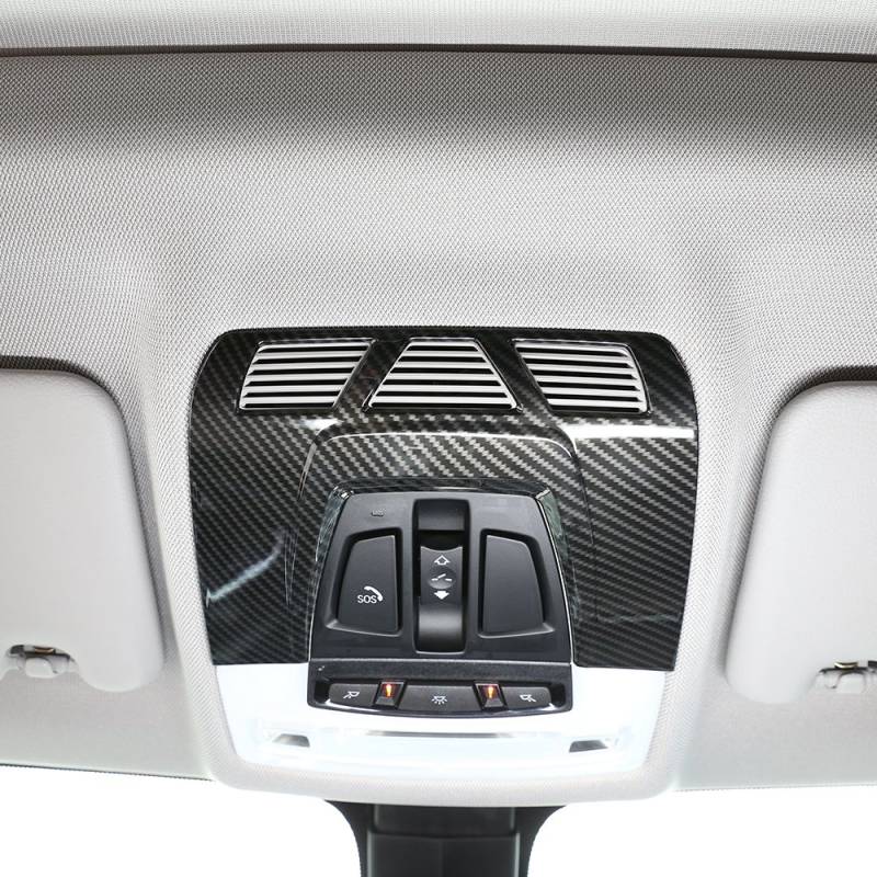 Carbon Innen ABS Chrom decortaion Inner Front Leselicht Rahmen Cover Trim Aufkleber Zubehör Für x1 F48 2016 2017, X5 F15 2014–2017, X6 F16 2015–2017,3 Serie GT F30 F34 2013–2017,1 Serie 2012–2017 von DIYUCAR