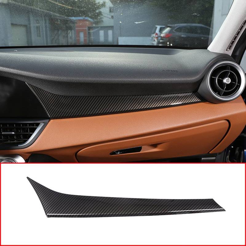 DIYUCAR Kohlefaser-Stil fr Alfa Romeo Giulia 2017-2019 ABS-Kunststoff Co-Pilot Dekoration Abdeckung Panel Trim fr Linkshnder Fahrer von DIYUCAR