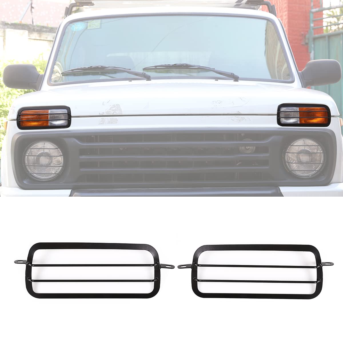 DIYUCAR 6 Stück/Set Aluminium-Legierung Nebelscheinwerfer Rücklicht Schutz Rahmen Verkleidung für NIVA Auto Dekoration (2 Stück Nebelscheinwerfer) DIYUCAR 6 Stück/Set Aluminium-Legierung Nebelscheinwerfer Rücklicht Schutz Rahmen Verkleidung für NIVA Auto Dekoration (2 Stück Nebelscheinwerfer) von DIYUCAR