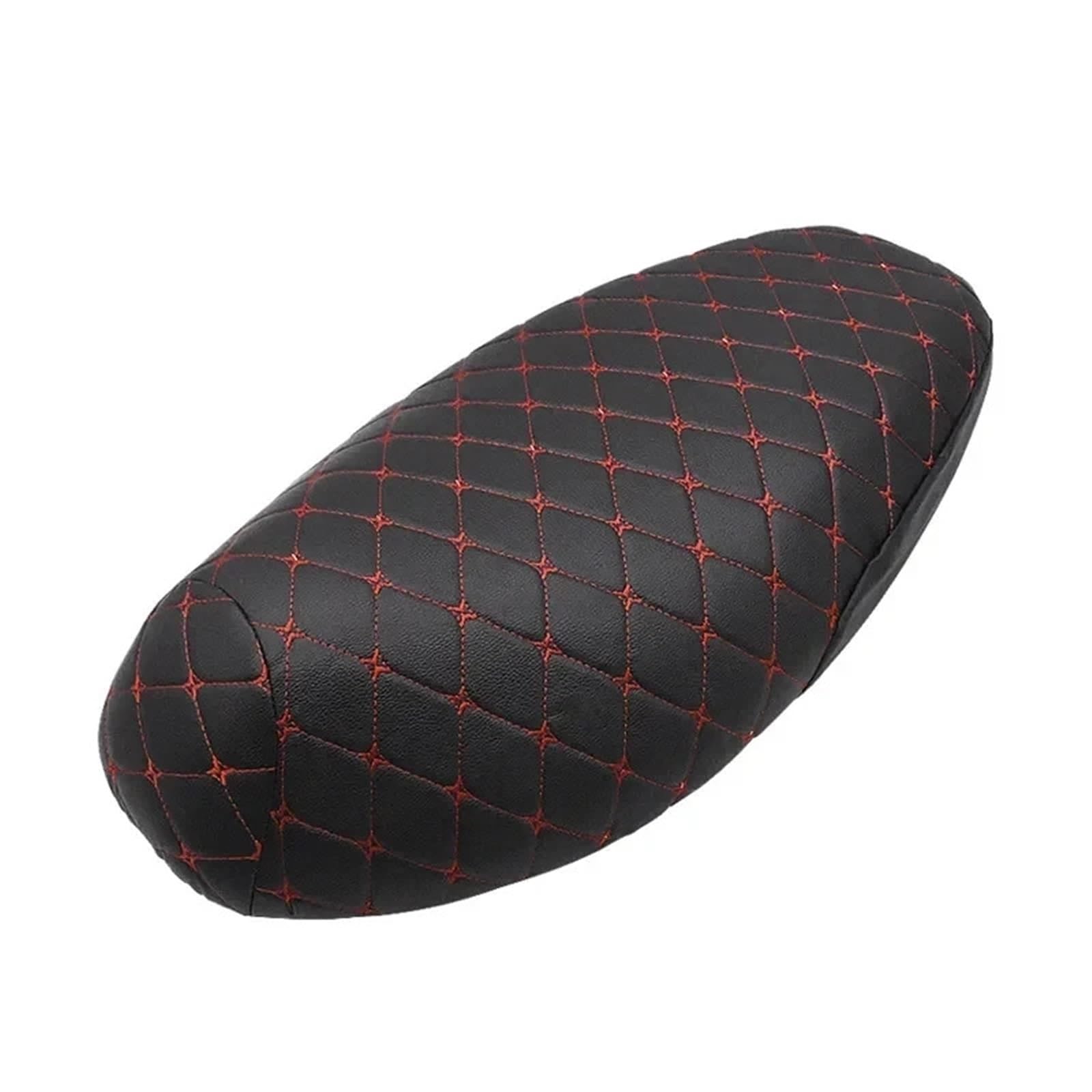DIYUHUO for Motorräder Und Elektrofahrräder SEAMETAL Motorrad-Sitzbezug Pu-Leder Autositze Polsterschutz Kratzfeste Sitzkissenbezüge(Red Wire M) von DIYUHUO