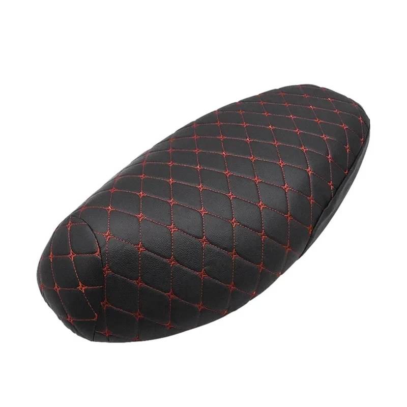 DIYUHUO for Motorräder Und Elektrofahrräder SEAMETAL Motorrad-Sitzbezug Pu-Leder Autositze Polsterschutz Kratzfeste Sitzkissenbezüge(Red Wire M) von DIYUHUO
