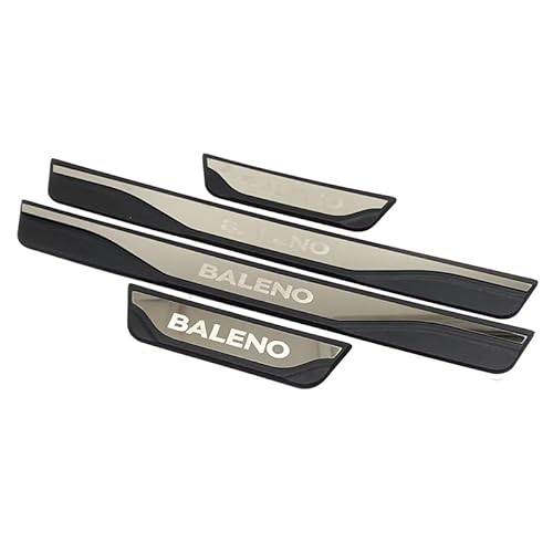 4 Stück Edelstahl Material Autotürschwellenleiste für Suzuki Baleno 2015 2016 2017 2018 2019 2020 2021 2022 2023, Auto Edelstahl Türschweller Plates Protector Auto Zubehör,A 4 Stück Edelstahl Material Autotürschwellenleiste für Suzuki Baleno 2015 2016 2017 2018 2019 2020 2021 2022 2023, Auto Edelstahl Türschweller Plates Protector Auto Zubehör,A von DJJNHF