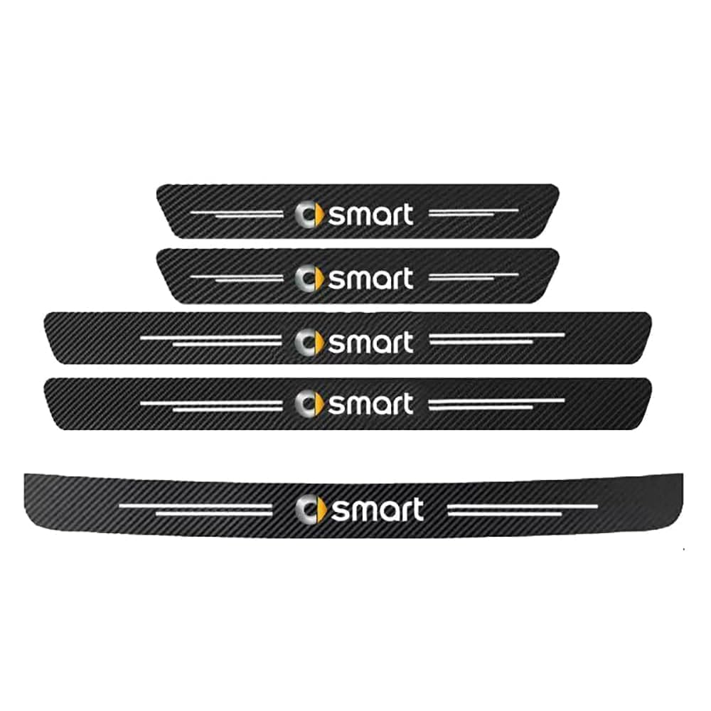 5 Stück Auto Einstiegsleisten Aufkleber für Smart Fortwo Forfour 450 451 453, Kohlefaser Auto Türeinstiegsschutz Aufkleber Einstiegsleisten Kratzschutz,A 5 Stück Auto Einstiegsleisten Aufkleber für Smart Fortwo Forfour 450 451 453, Kohlefaser Auto Türeinstiegsschutz Aufkleber Einstiegsleisten Kratzschutz,A von DJJNHF