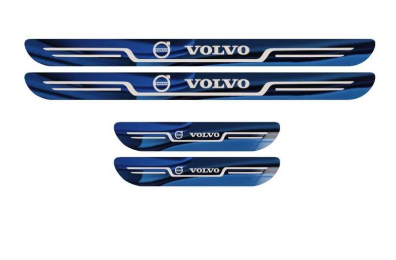 DJJNHF 4 Stück Edelstahl Material Autotürschwellenleiste für Volvo XC90 SUV 2015-2019 2020 2021 2022 2023, Auto Edelstahl Türschweller Plates Protector Auto Zubehör,C von DJJNHF