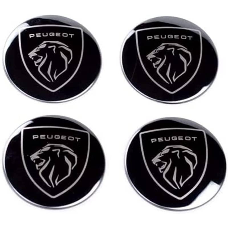 DJJNHF 4 Stück Radnabenkappen Aufkleber für Peugeot Partner II Tepee 2008-2012 56mm, Auto Nabendeckel Aufkleber Felgen Aufkleber Kratzfest Strapazierfähig,A von DJJNHF