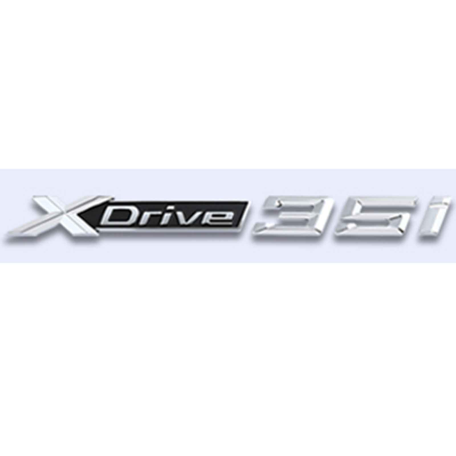 Auto Metall Emblem Badge für BMW X2 X3 X4 X5 X6 X7 E83 F25 F26 E70 M Performance, Selbstklebend Karosserie Aufkleber Autoaufkleber Auto Dekoration Zubehör,Silver- XDrive35i von DJUNA