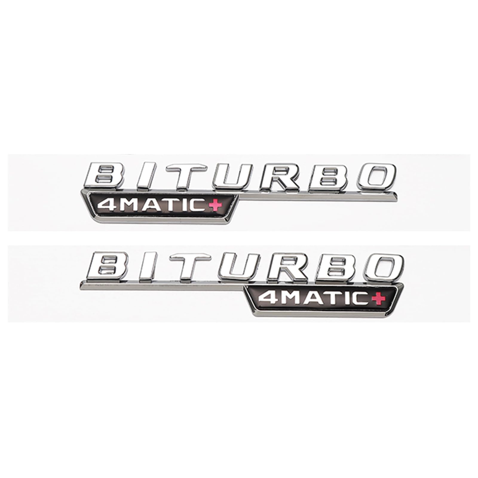 Auto Metall Emblem Badge für Ben-z V8 BITURBO/Turbo 4MATIC+, Selbstklebend Karosserie Aufkleber Autoaufkleber Auto Dekoration Zubehör,F von DJUNA
