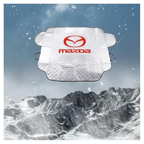 DJUNA Frontscheibenabdeckung für Mazda 2 2007-2012, Auto Scheibenabdeckung Windschutzscheibenabdeckung Faltbare für Die Gegen Schnee, EIS, Frost, Staub, Sonne von DJUNA