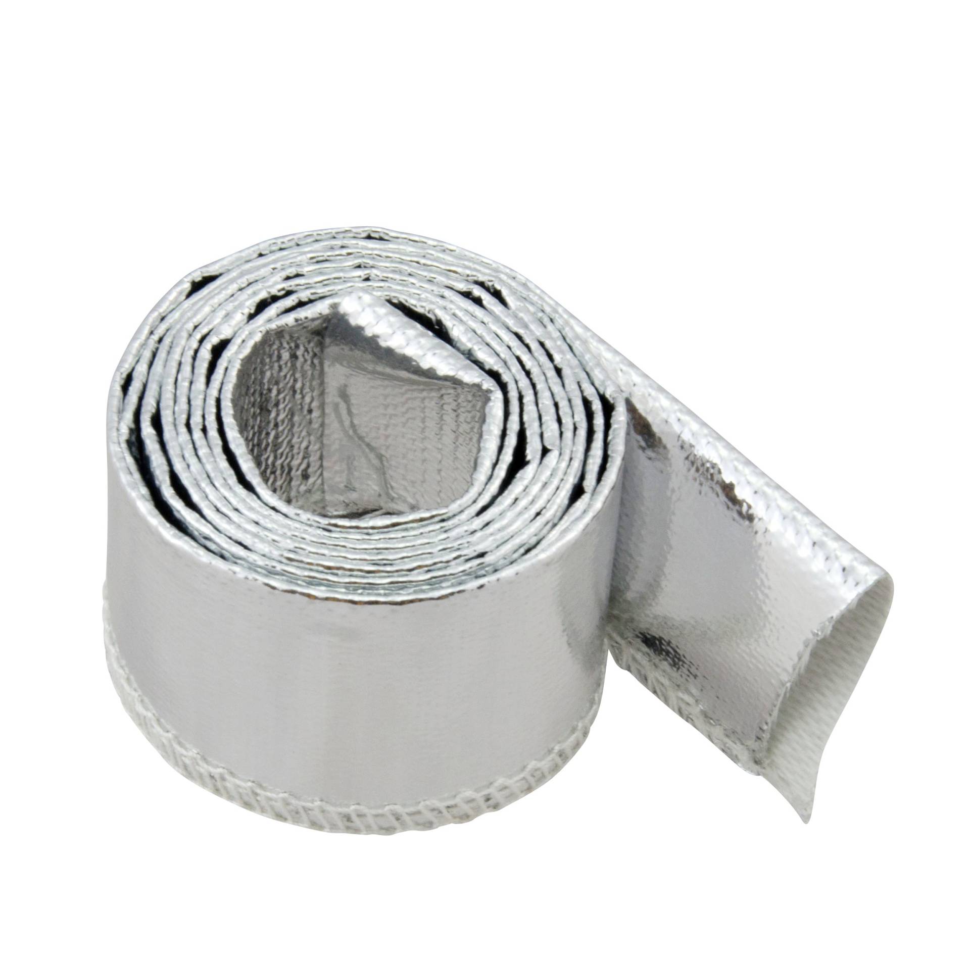 1m Aluminium Hitzeschutzschlauch - 12mm Innendurchmesser für Leitungen, Schläuche und Kabelbäume - Hitzebeständig bis 550°C von DL-Racing