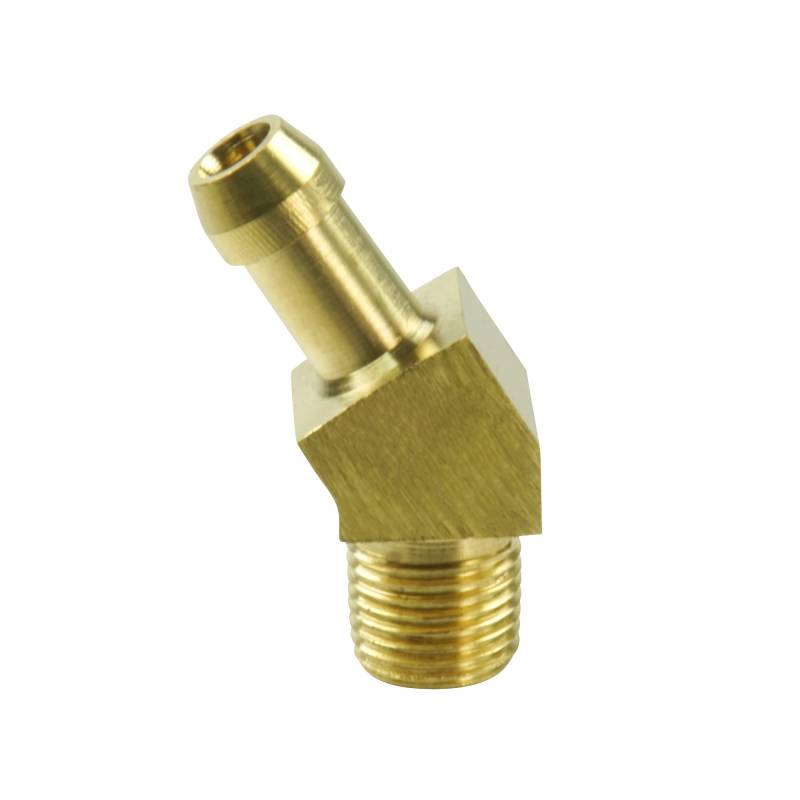 Adapter 45° Winkel 6mm Schlauchanschluss auf 1/8" NPT männlich - Messing von DL-Racing