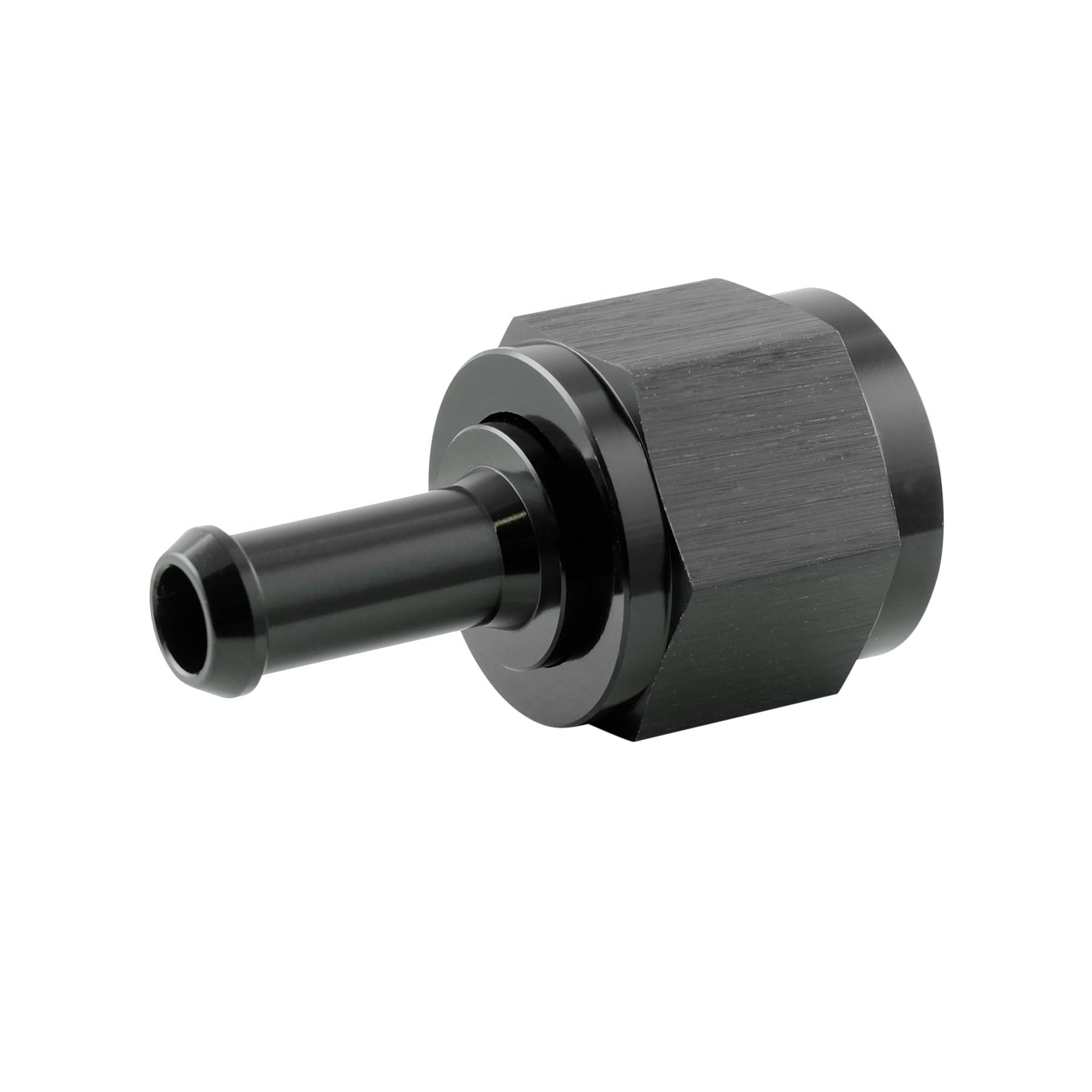 Alu Fitting AN8 Dash 8 auf 8mm Schlauchanschluss Schlauchtülle 3/4-16UNF | Schwarz von DL-racing.com