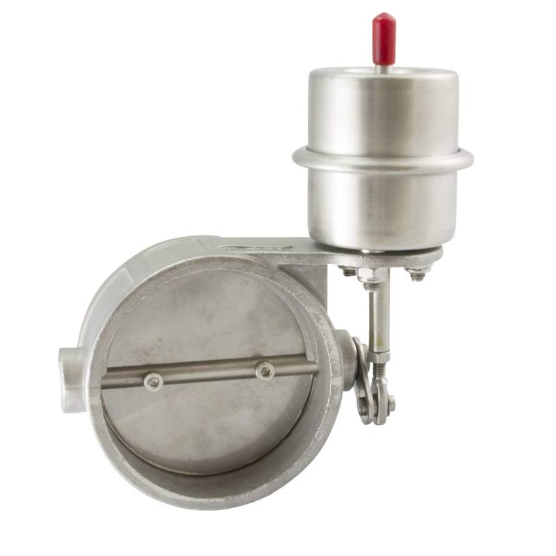 Edelstahl Auspuffklappe 76mm / 3" Innen-Ø - Unterdruck - Geschlossen von DL-racing.com