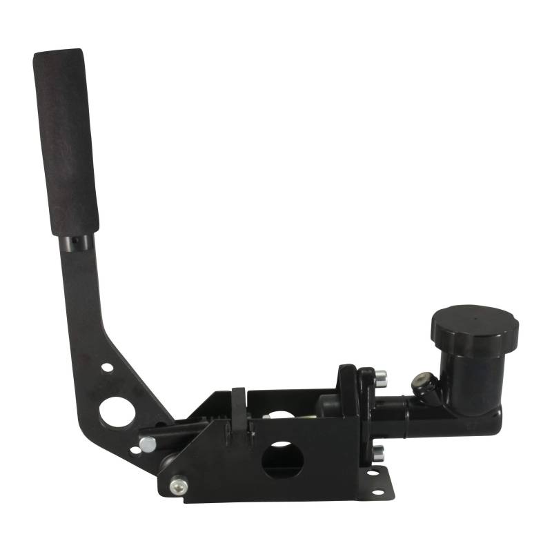 Hydraulische Fly Off Handbremse mit Bremsflüssigkeitsbehälter, Hebel liegend/stehend montierbar | Schwarz von DL-racing.com