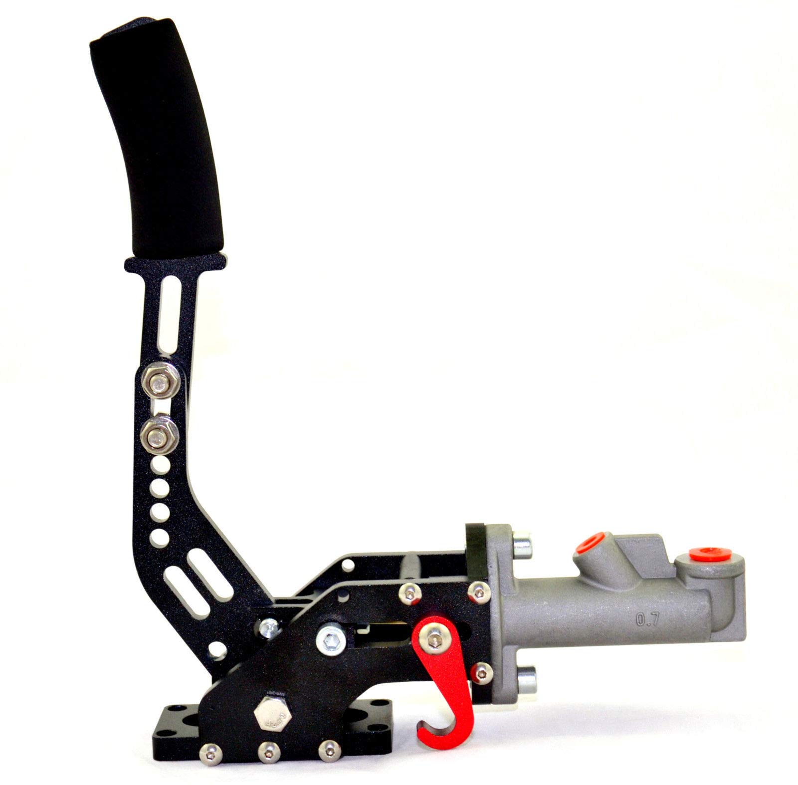 Hydraulische Fly Off Handbremse verstellbar Drift Handbrake liegend stehend Rallye | schwarz | inklusive Anschlussset von DL-racing.com