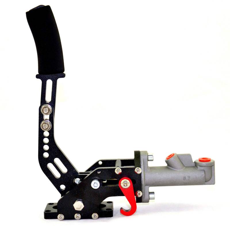 Hydraulische Fly Off Handbremse verstellbar Drift Handbrake liegend stehend Rallye | schwarz | inklusive Anschlussset von DL-racing.com