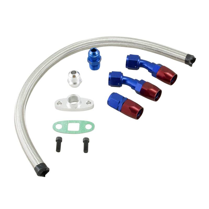 Öl Rücklauf Leitung Set Adapter Turbolader Flansch passend für Garret T3 T4 GT40 GT42 GT45 von DL-racing.com
