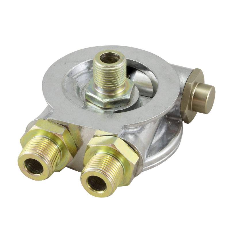 DL-Racing Ölfilter Adapterplatte AN10 M20x1,5 mit Thermostat für externe Ölkühler von Rennfahrzeugen von DL-racing.com