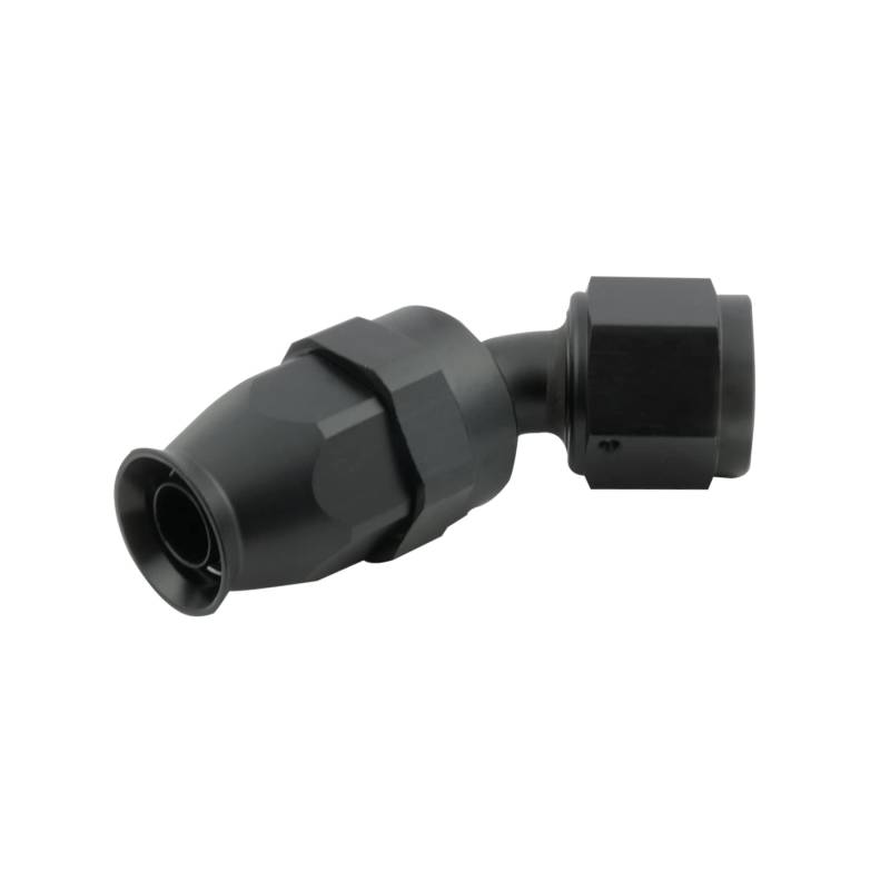 PTFE Alu Fitting 45° abgewinkelt Dash 4 / AN4 (7/16-20 UNF) | Schwarz von DL-racing.com