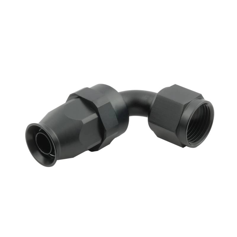 PTFE Alu Fitting 90° abgewinkelt Dash 10 / AN10 (7/8-14 UNF) | Schwarz von DL-racing.com