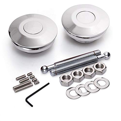 Push Button Schnellverschluss Motorhaube Alu | Silber von DL-racing.com