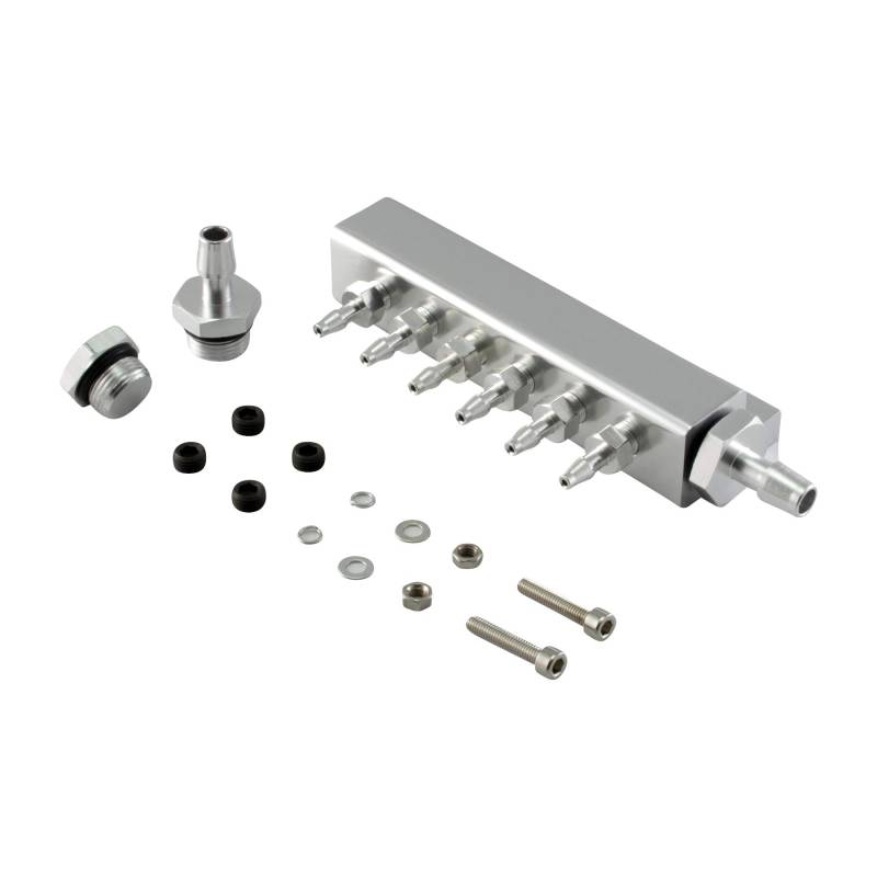 Universal Aluminium Unterdruckverteiler - Farbe: Silber von DL-racing.com