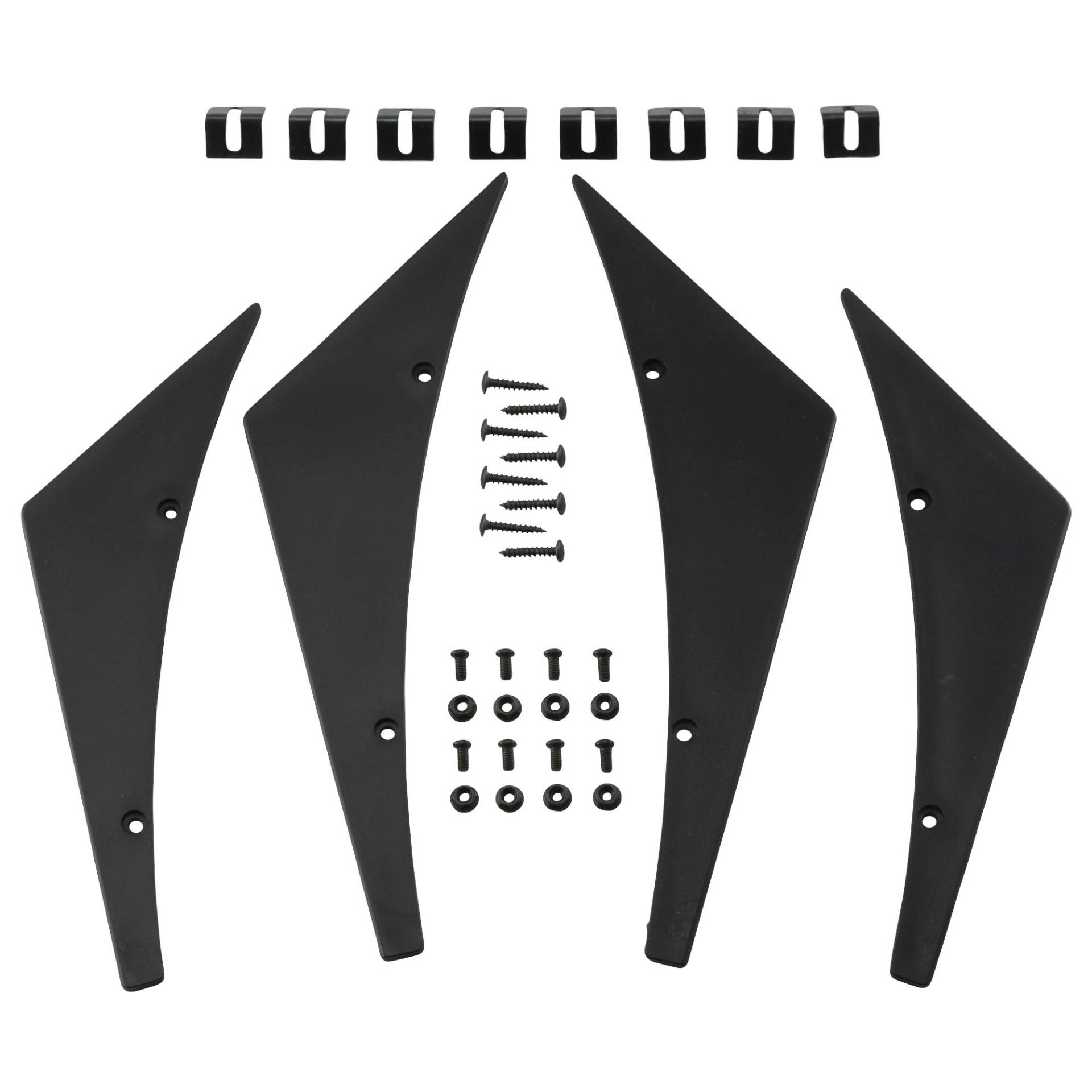 Universal Set Front Spoiler Lippe Canards Splitter Wings Flics Motorsport Flaps von DL-racing.com